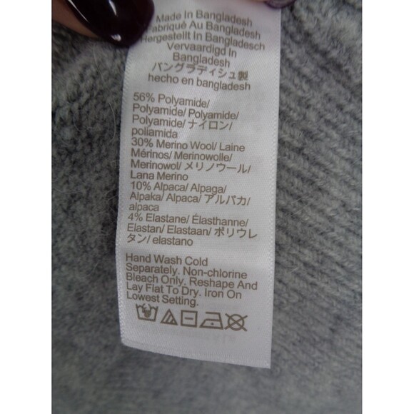 J Crew Gray Chunky Crewneck Sweater Size XL Super Soft Yarn Wool Alpaca - Picture 7 of 8